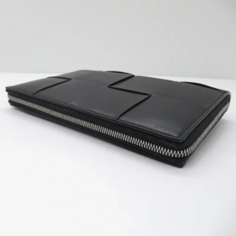 Bottega Veneta Vintage Pre-owned Leather wallets Black Dames