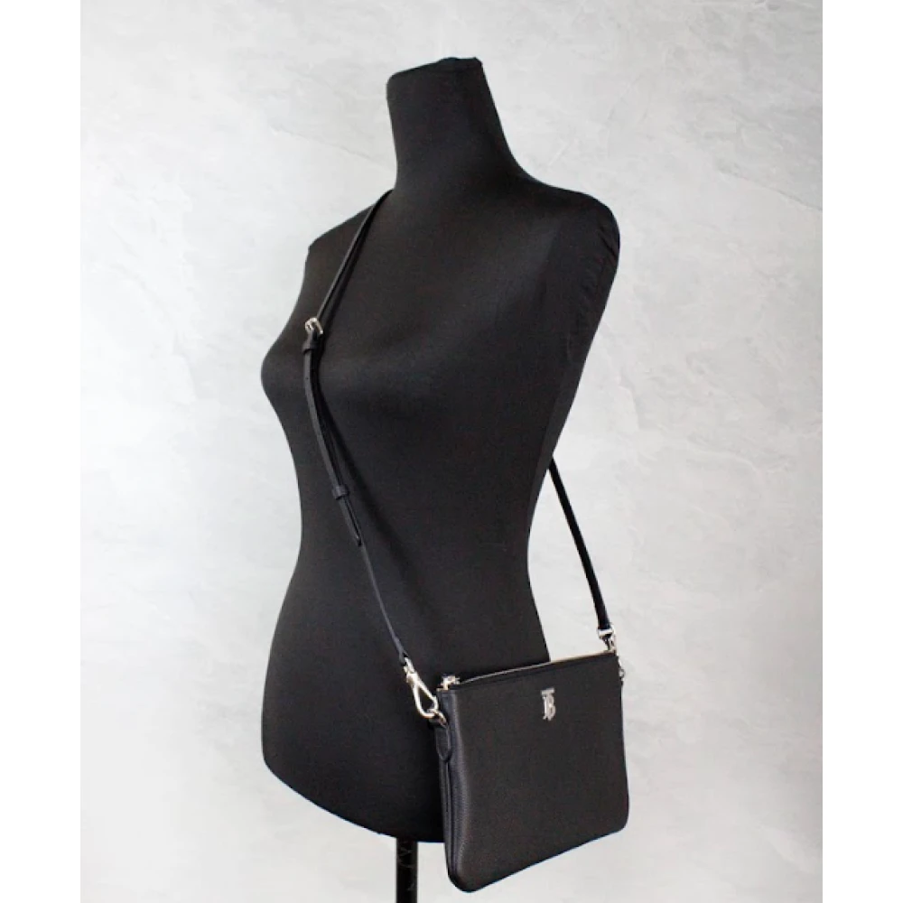 Burberry Monogram Zwart Crossbody Tas Portemonnee Black Dames