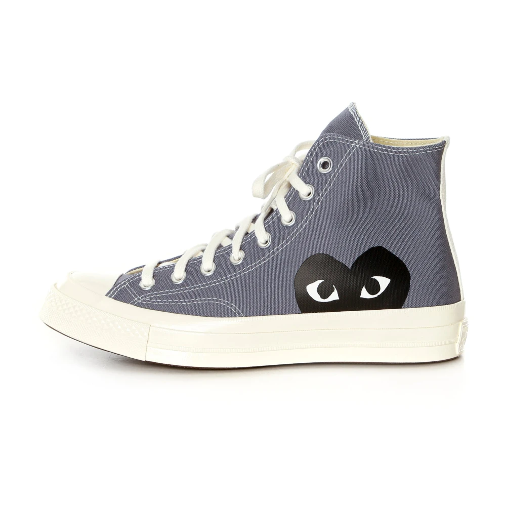 Comme des Garçons Play Hoher Canvas Sneaker Heren Schoenen Grijs