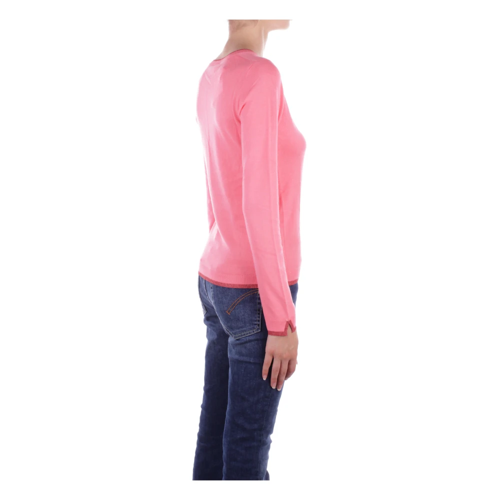 Liu Jo Fuchsia Sweater 1 Logo Side Pink Dames