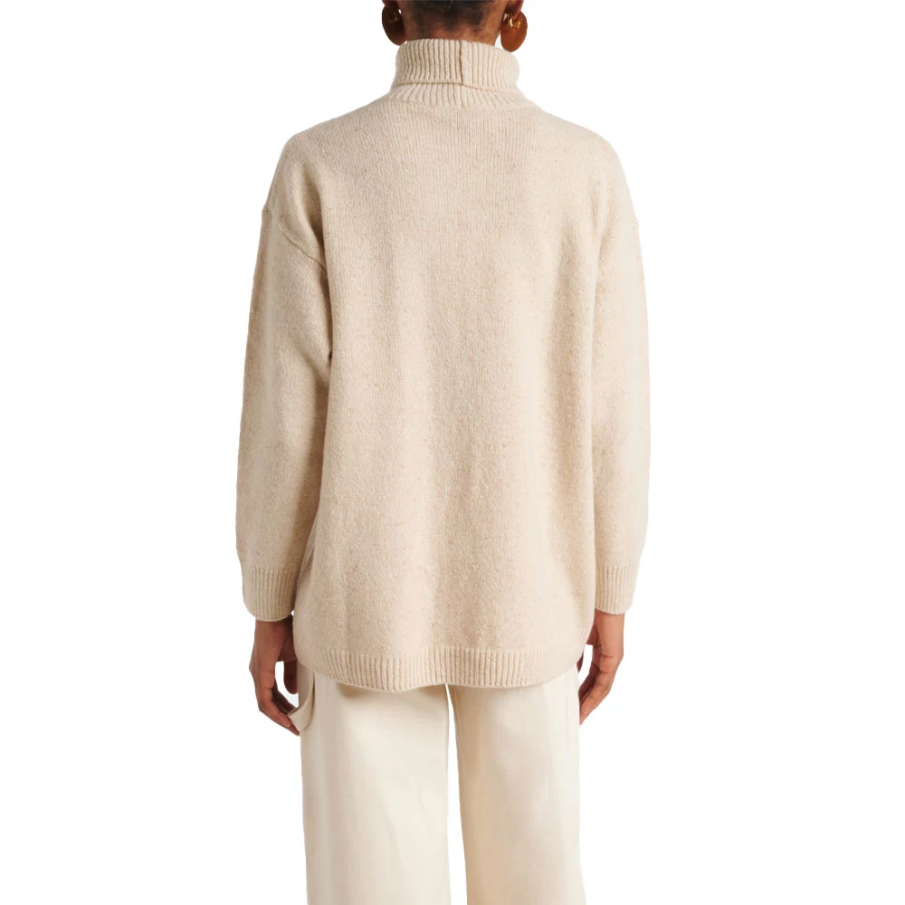 Max Mara Angelo Sweater met hoge hals detail Beige Dames