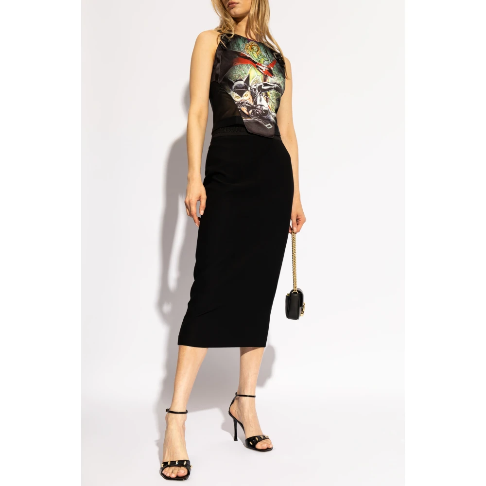 Versace Jeans Couture Rok met logo Black Dames