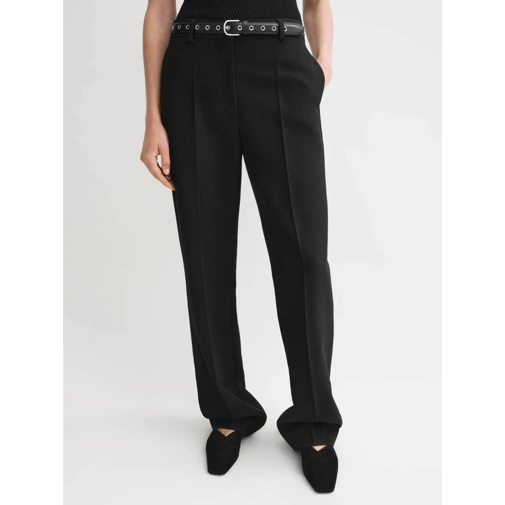 TotêMe Klassieke Wolblend Rechte Broek Black Dames