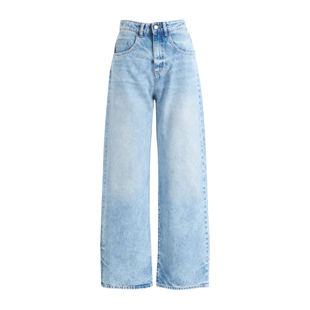 Icon Denim Women's Blue Wide Jeans, W27, Jeans Arid