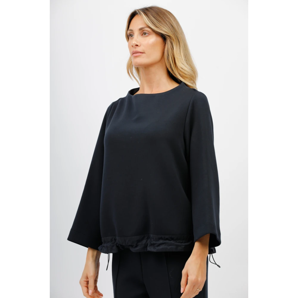 MeiMeiJ Scuba Stof Top Blue Dames