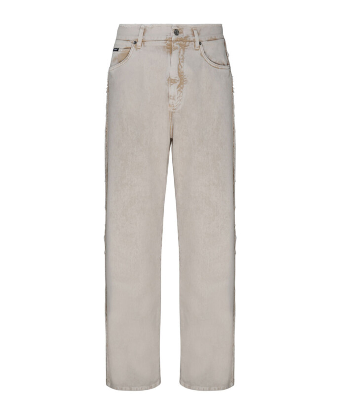 beige-frayed-trim-wide-leg-jeans