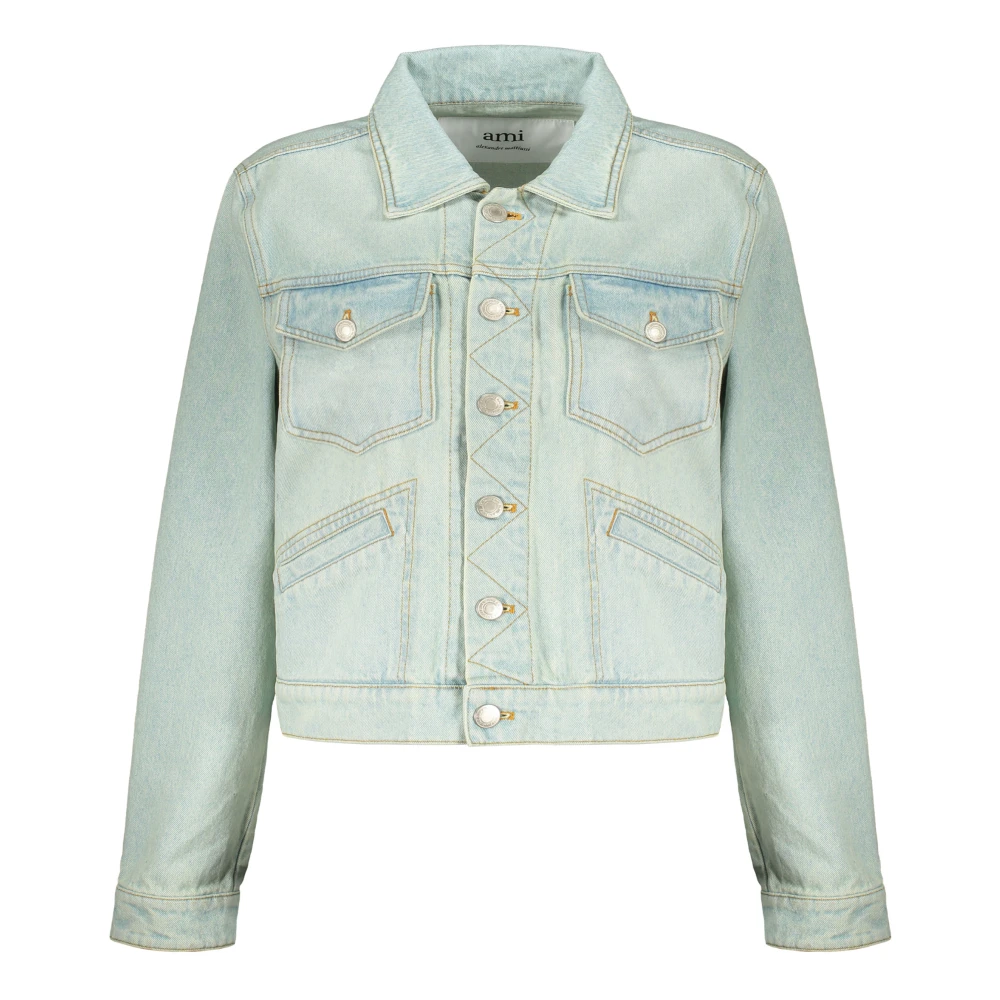 Jackets > Denim Jackets - - Ami Paris - Modalova