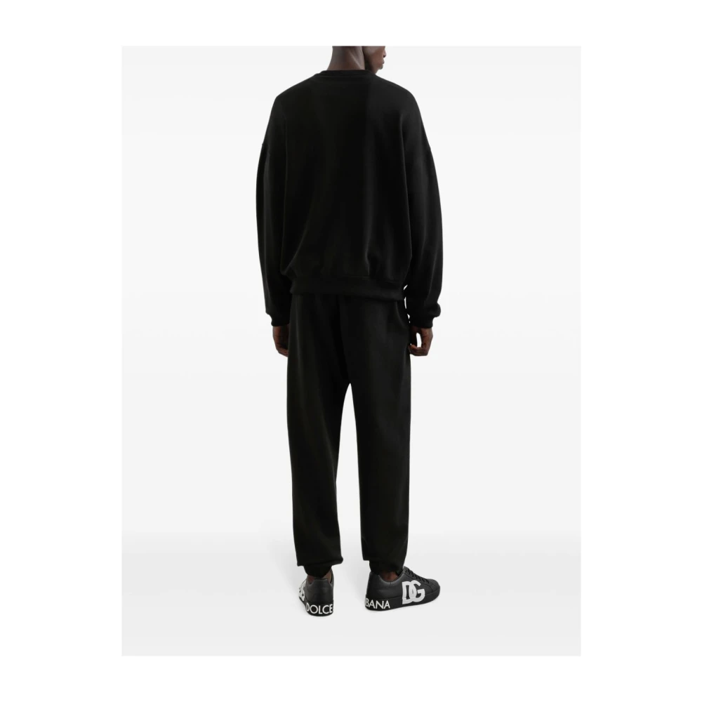 Dolce & Gabbana Zwarte Sweatshirt Verhoog Garderobe Stijlvol Statement Black Heren