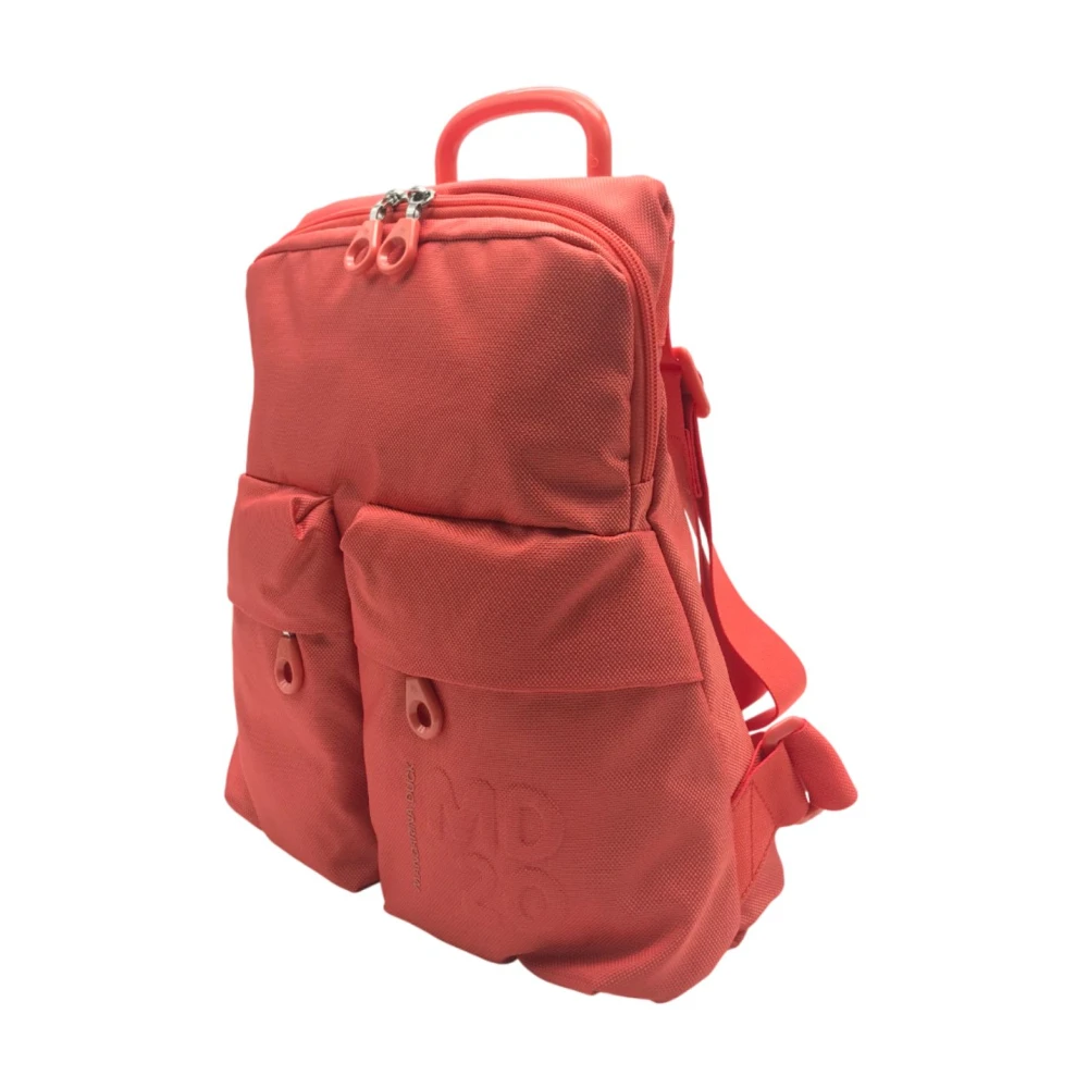Mandarina Duck Stijlvolle Mitrix Rugzak met Glanzend Effect Orange Dames