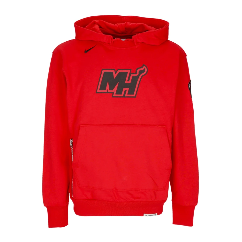 Nike NBA City Edition Courtside Hoodie Red Heren