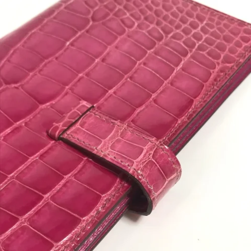 Hermès Vintage Pre-owned Leather wallets Red Dames