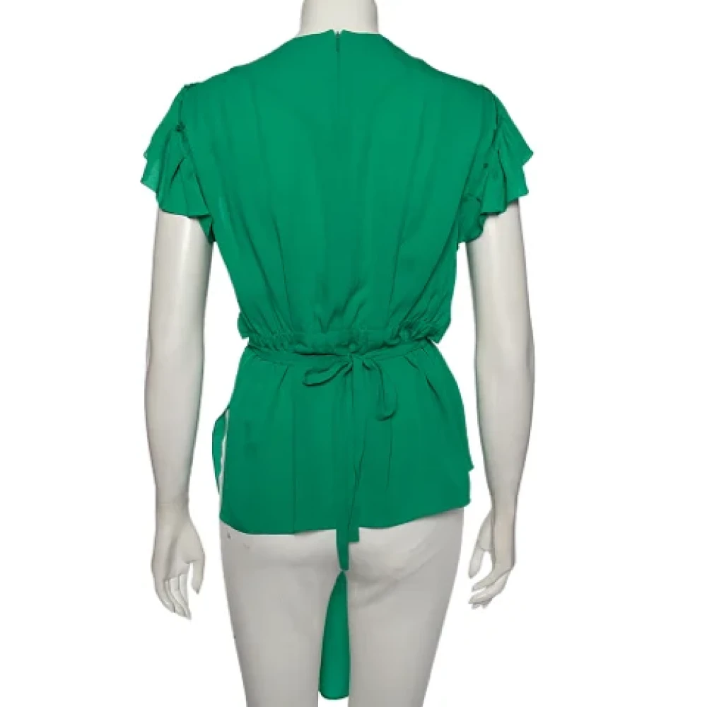 Balenciaga Vintage Pre-owned Silk tops Green Dames