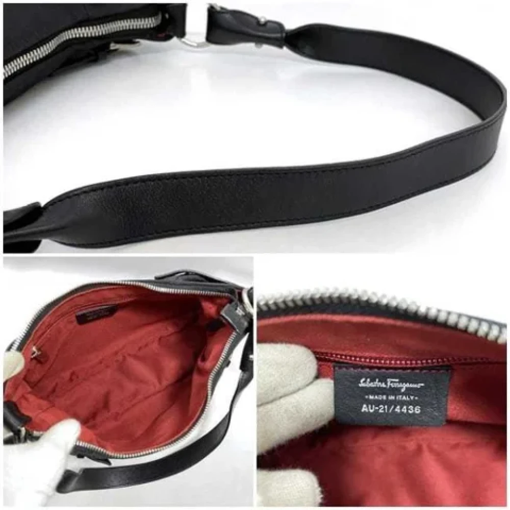 Salvatore Ferragamo Pre-owned Nylon shoulder-bags Black Dames