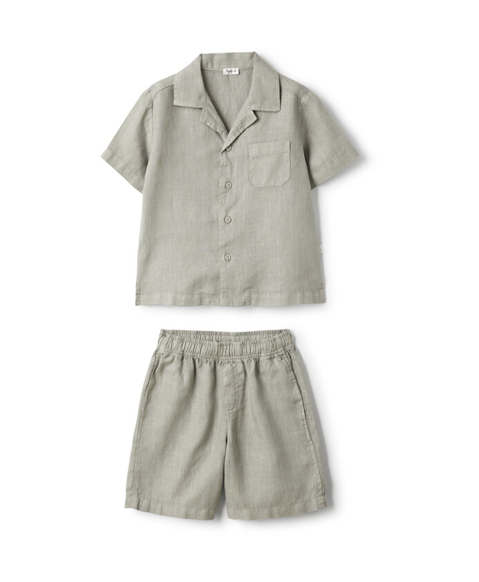 ensemble-robe-en-lin-gris-pour-bebes