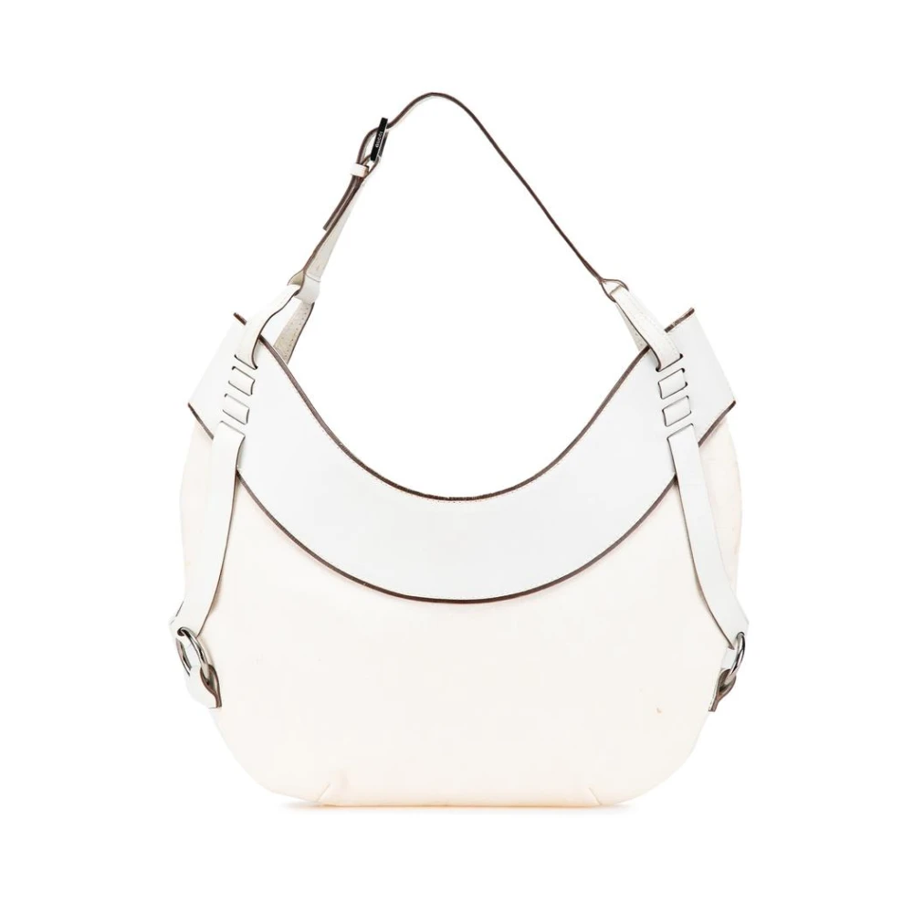 Gucci Vintage Damen Weiß Gebrauchte Hobo-Lederhandtasche