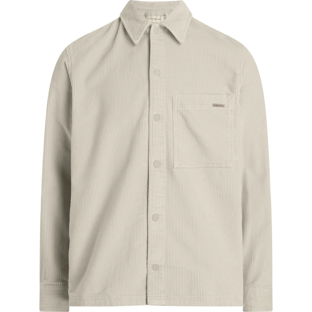 Calvin Klein Beige Corduroy Overhemd Beige Heren