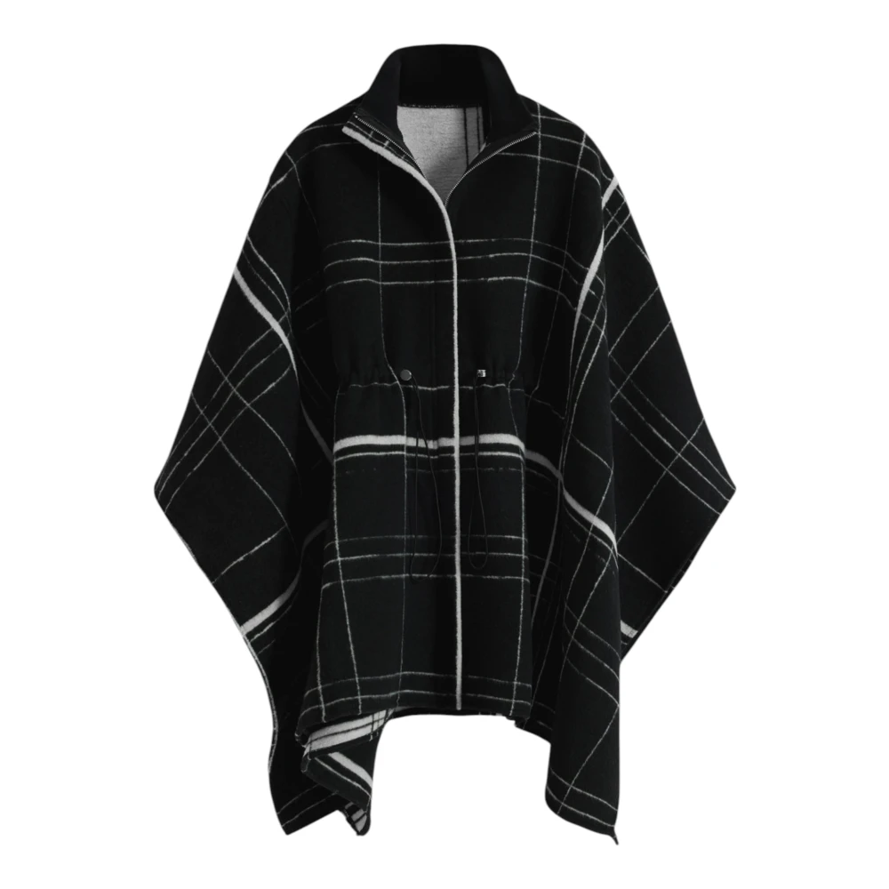 Check Pattern Poncho with Zipper - Desigual - Modalova