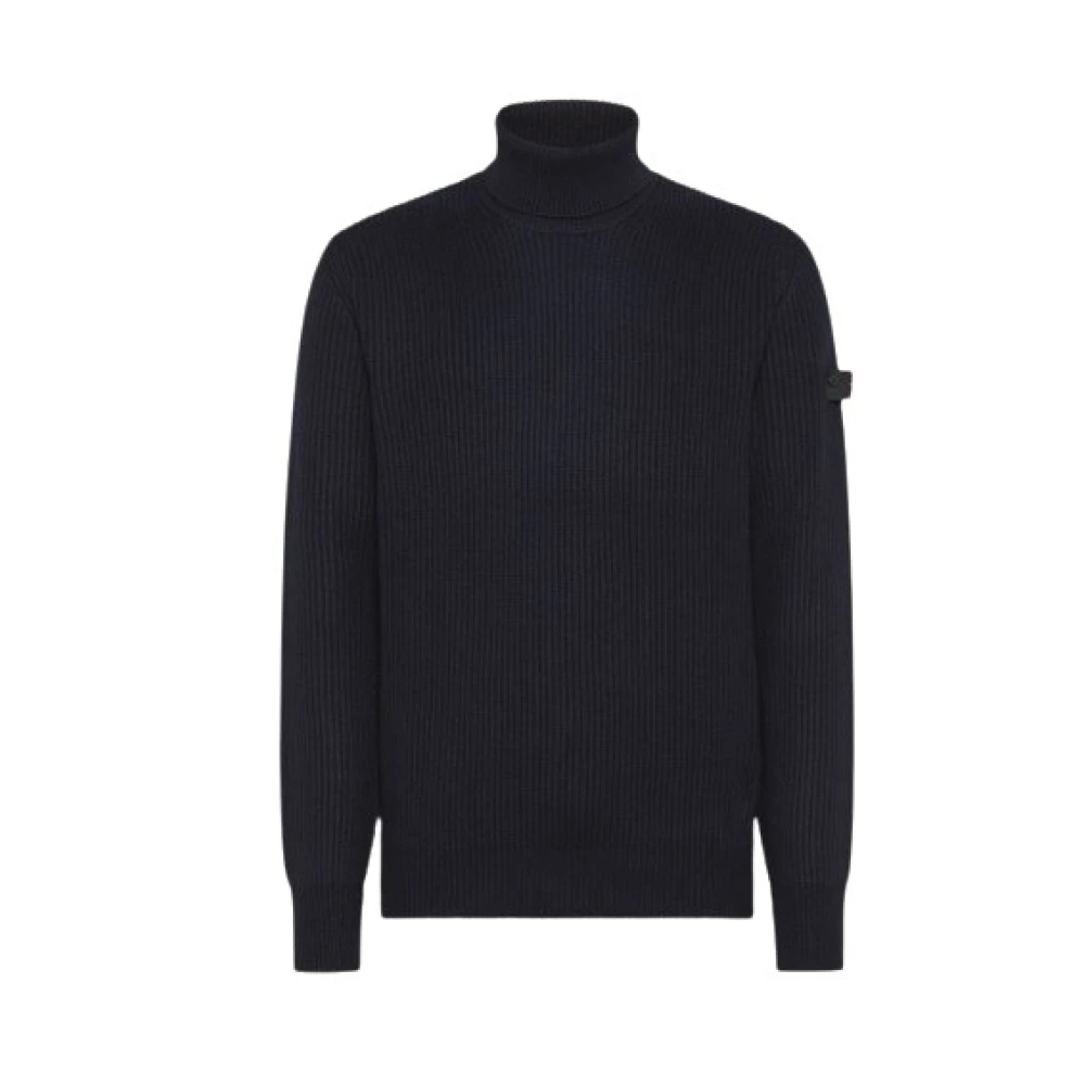 Peuterey Men's Blue Stylish Evros Jacket - Turtlenecks - S - Knitwear