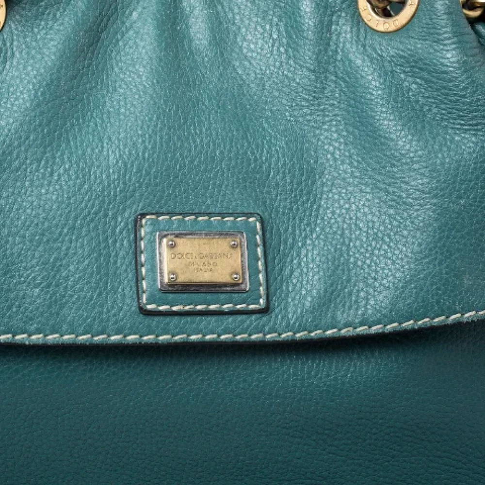 Dolce & Gabbana Pre-owned Leather shoulder-bags Green Dames