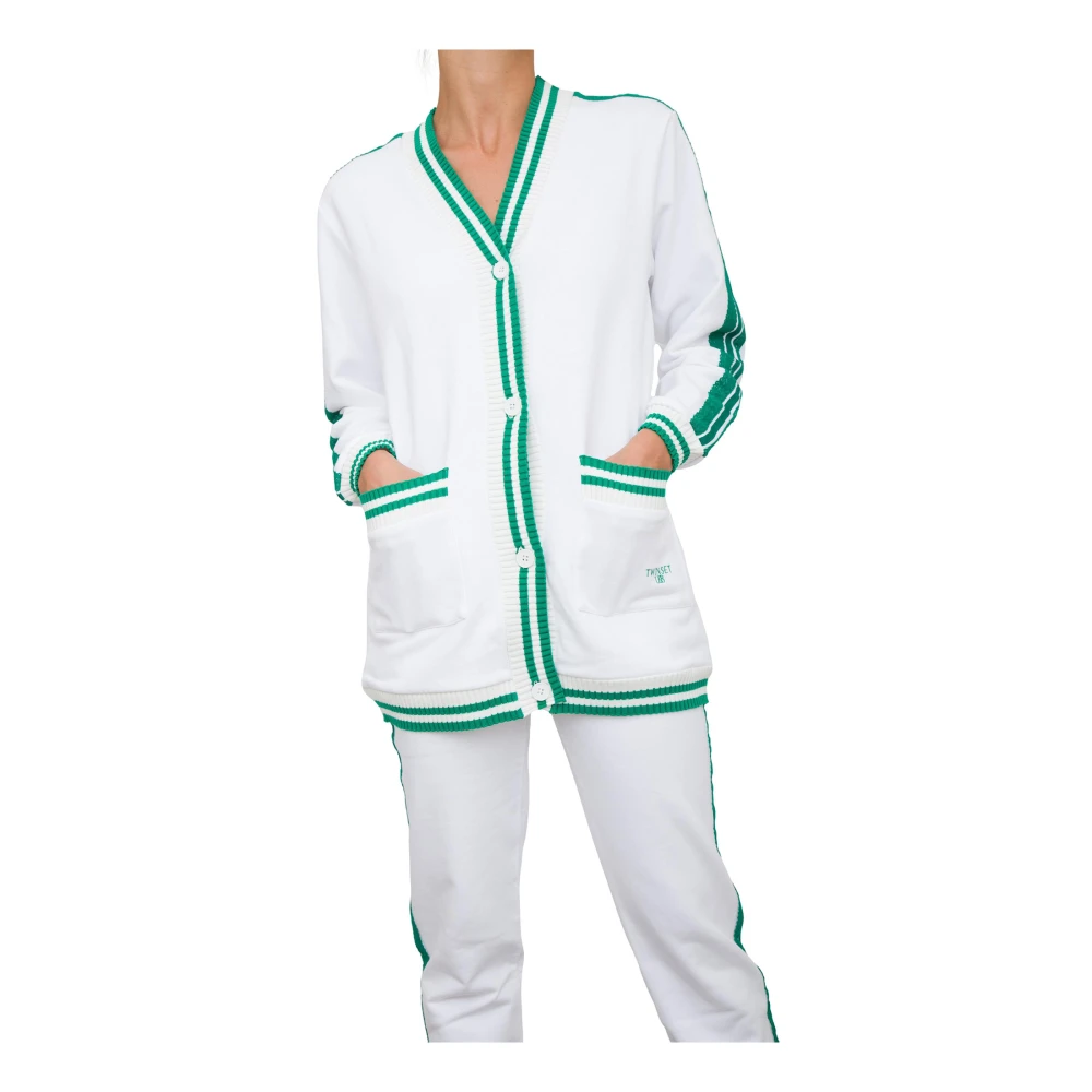 Twinset Lang Wit Vest White Dames