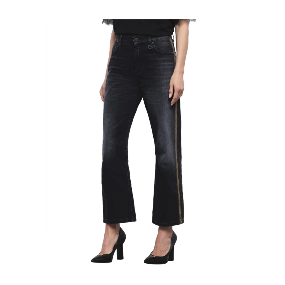 Gaëlle Paris Zwarte Straight Jeans voor Vrouwen Black Dames