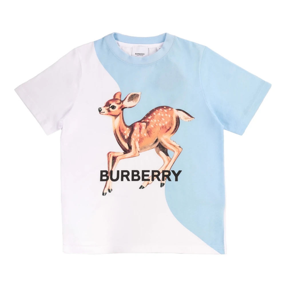 Burberry Blå Regular Fit Bomull T-shirt Multicolor, Flicka