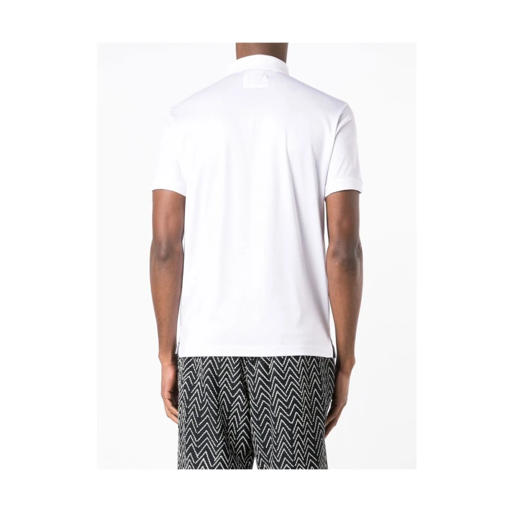 Emporio Armani Witte Katoenen Poloshirt met Logo White Heren
