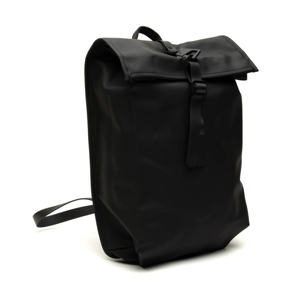 Rains Zwarte Rolltop Rugzak voor Vrouwen Black Dames