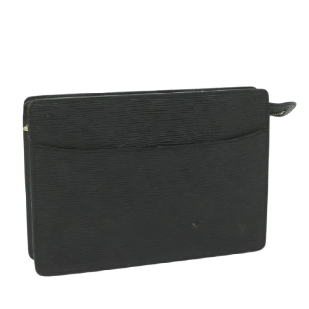 Louis Vuitton Vintage Pre-owned Leather clutches Black Dames
