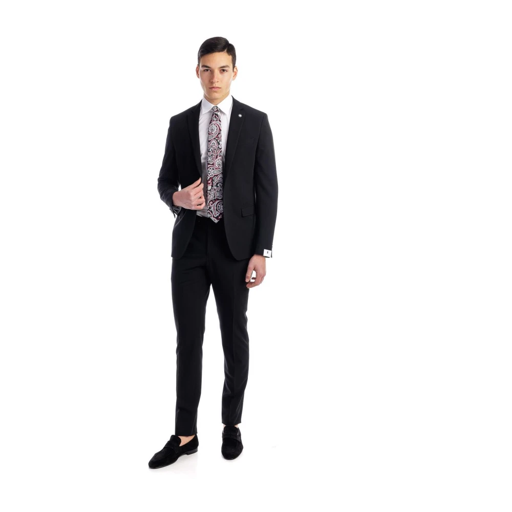 Manuel Ritz Elegant Suit Set for Men Black Heren