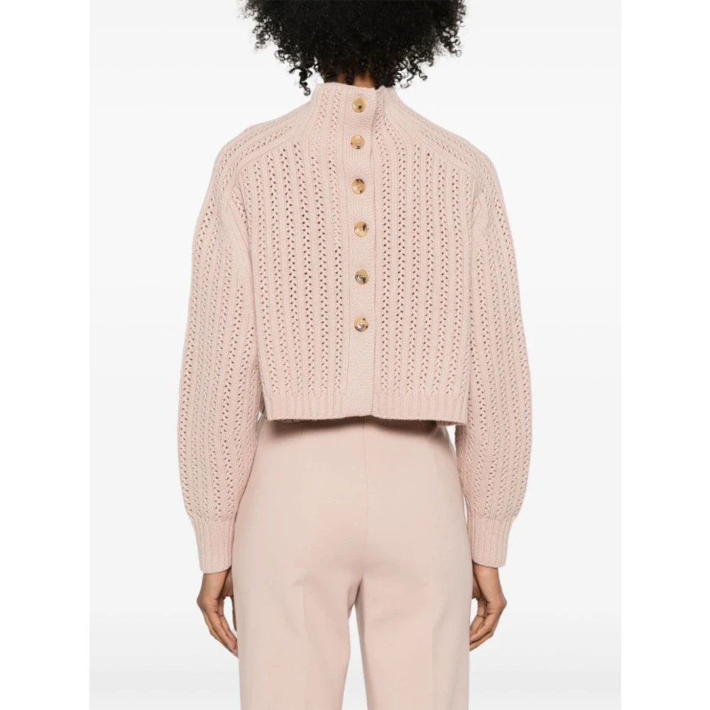 Max Mara Poederroze Wol-Kasjmier Trui Pink Dames