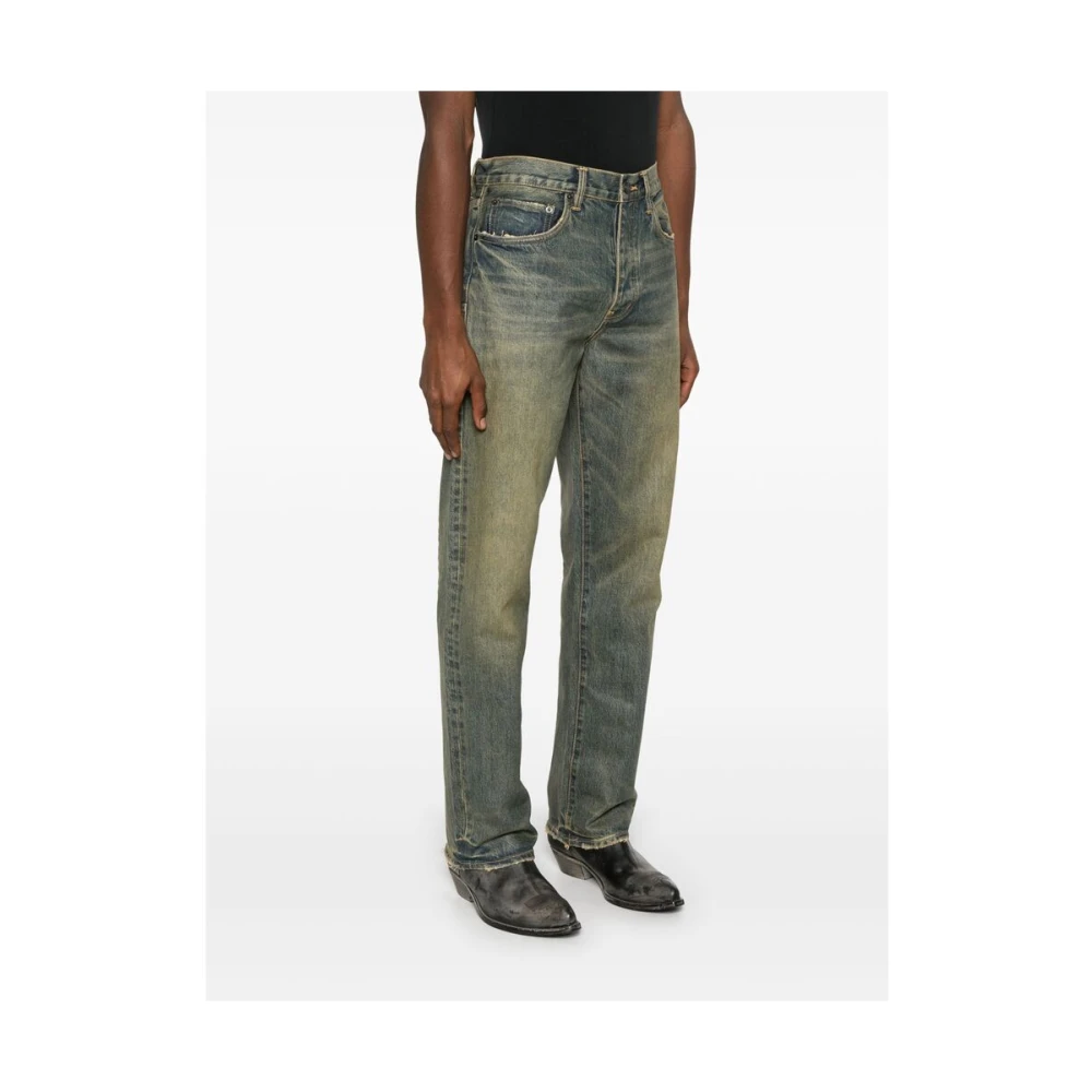 Purple Brand Klassieke Blauwe Jeans met Logopatch Blue Heren