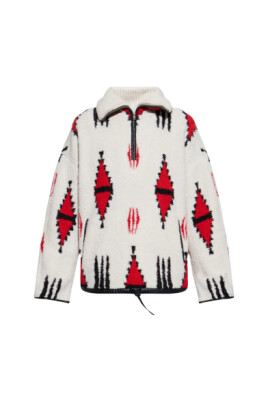 ikat-print-zip-neck-sweatshirt