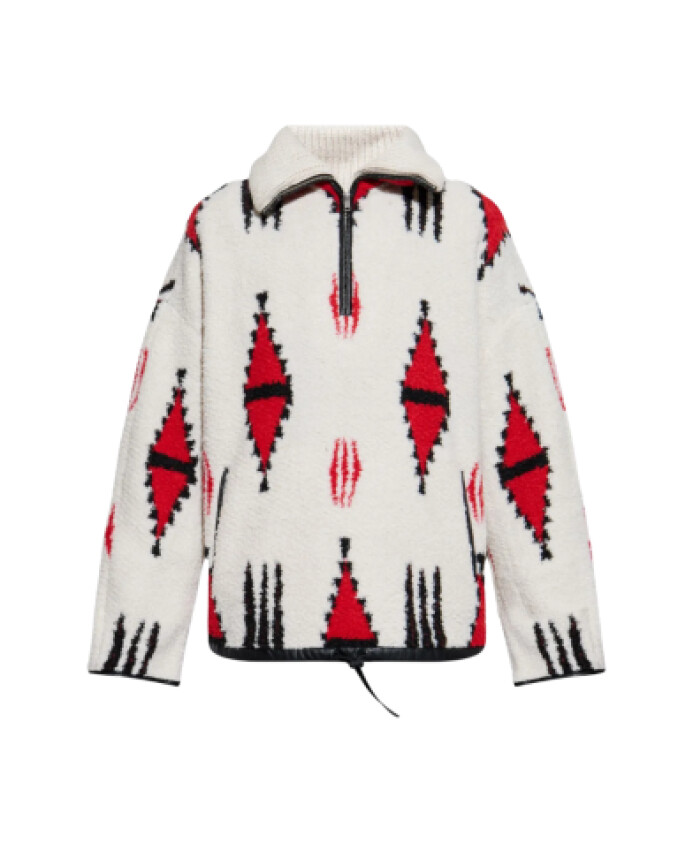 ikat-print-zip-neck-sweatshirt