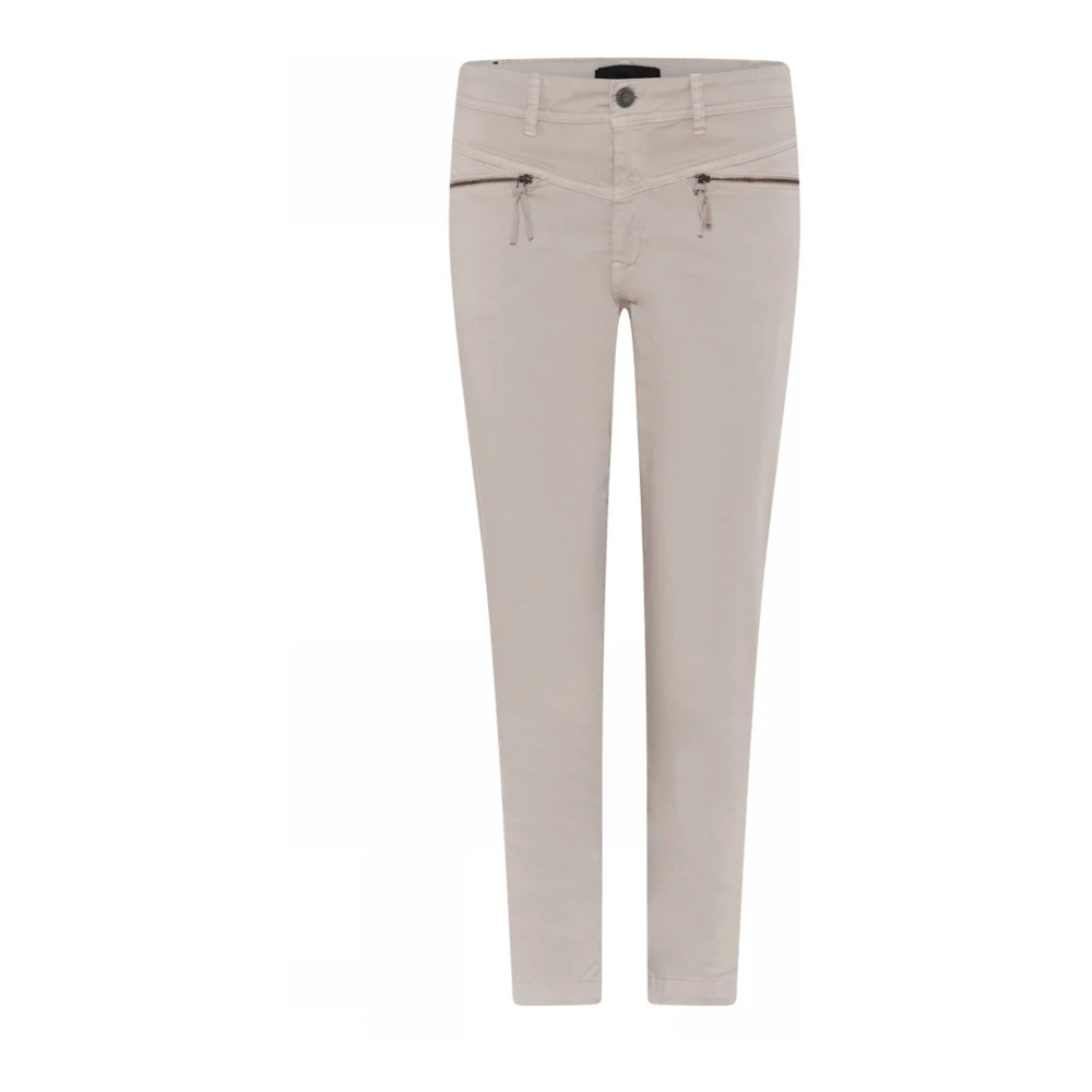 C.Ro Suzanne Broek met Ritsdetails Beige Dames