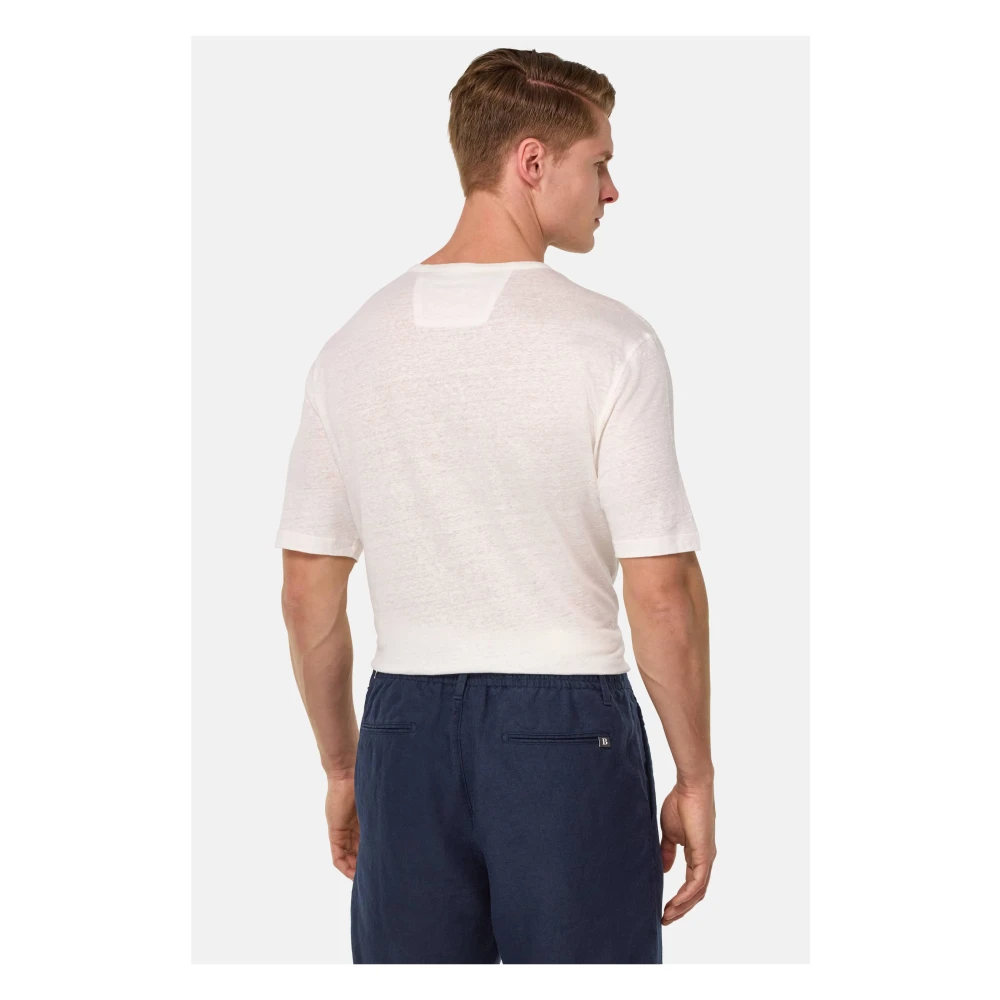 Boggi Milano Bermuda's van linnen Blue Heren