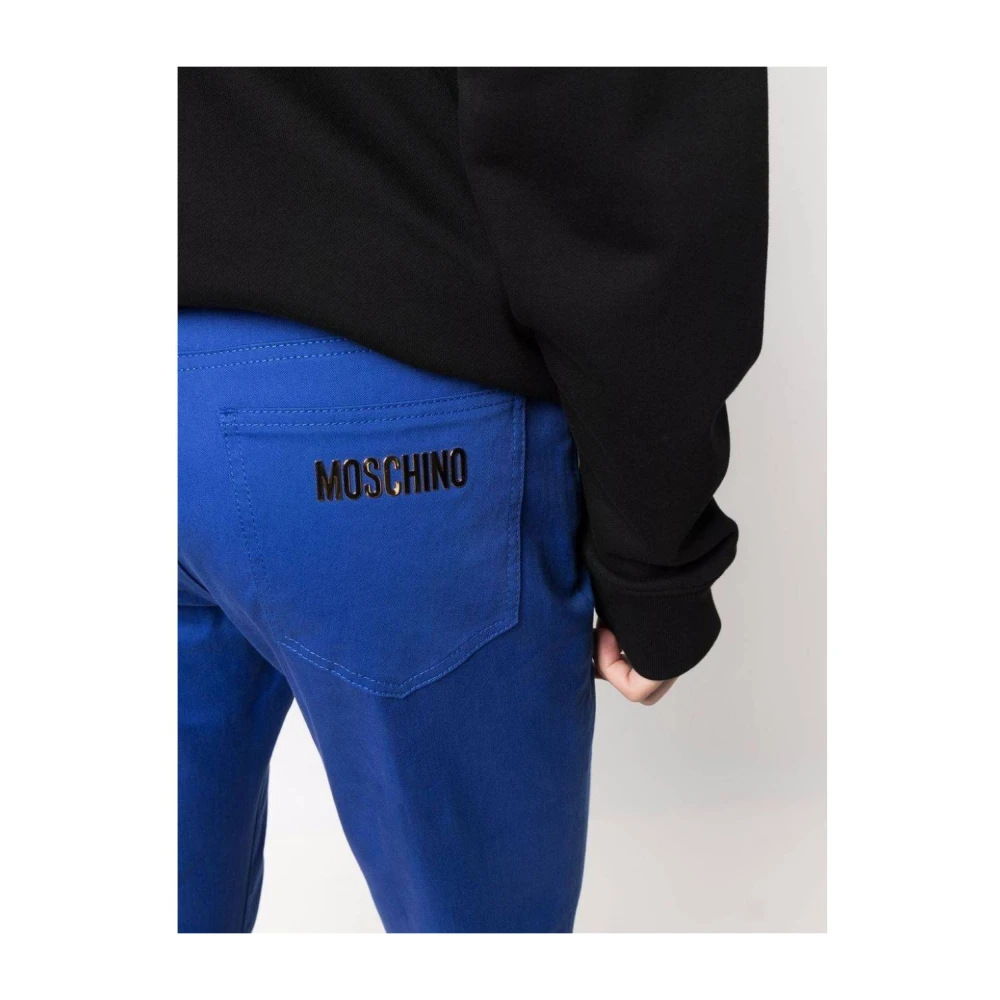 Moschino Rechte Jeans Upgrade voor Mannen Blue Heren