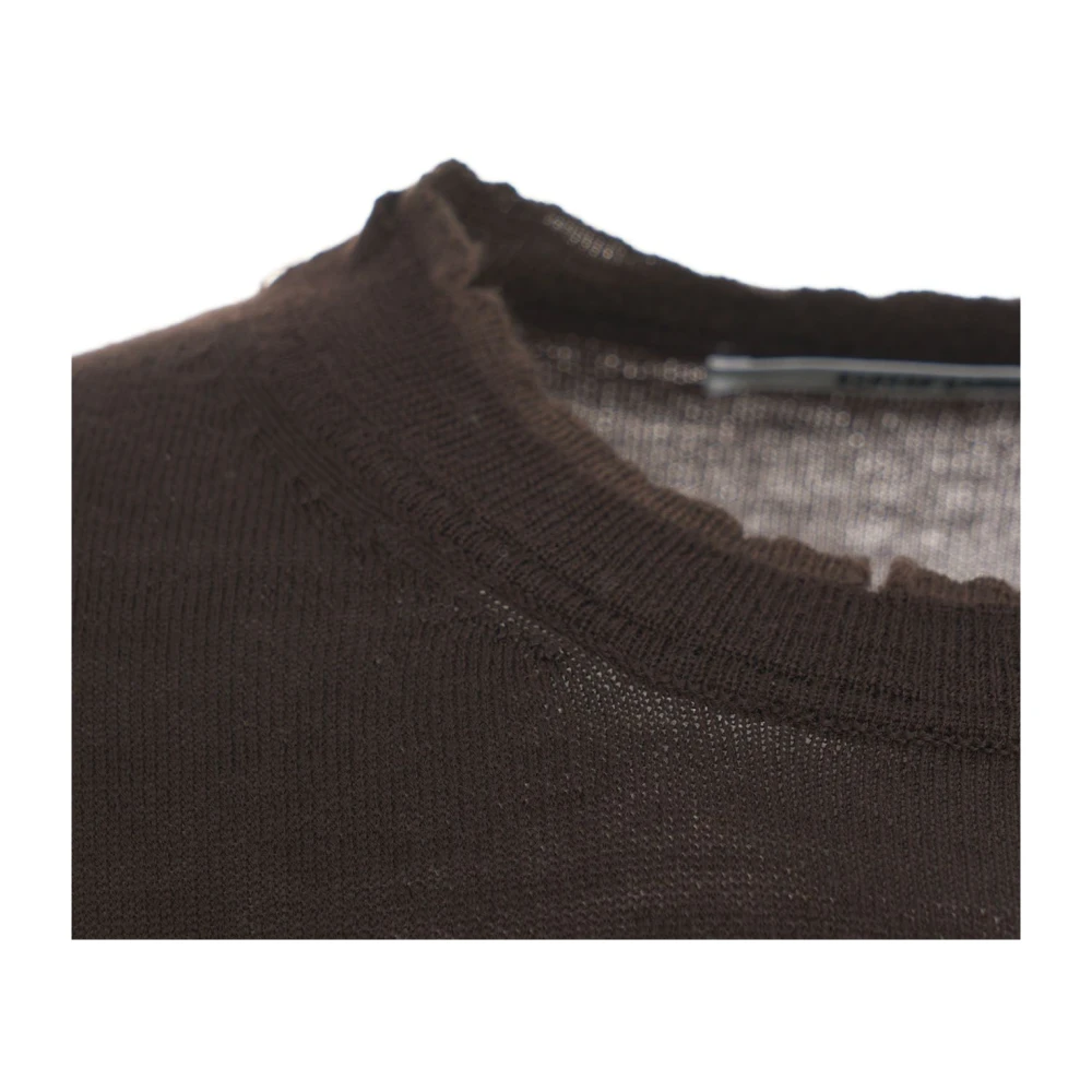Mauro Grifoni Bruine Gebreide Trui Aw24 Handwas Brown Heren