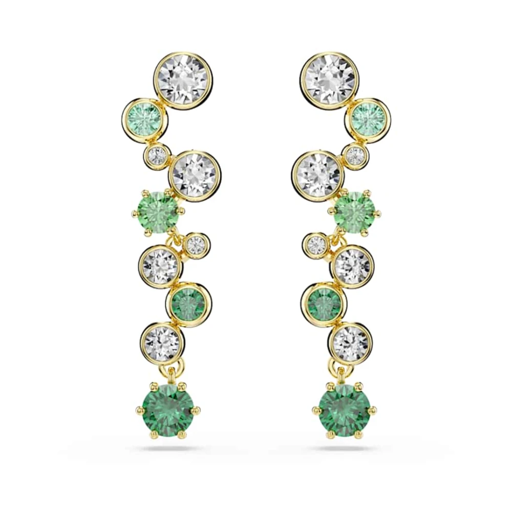 Swarovski 5732248 Constella Drop Earrings Mixed Cuts, Green Jewellery - Image 3