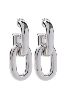 Silver Double XL Link Örhängen
