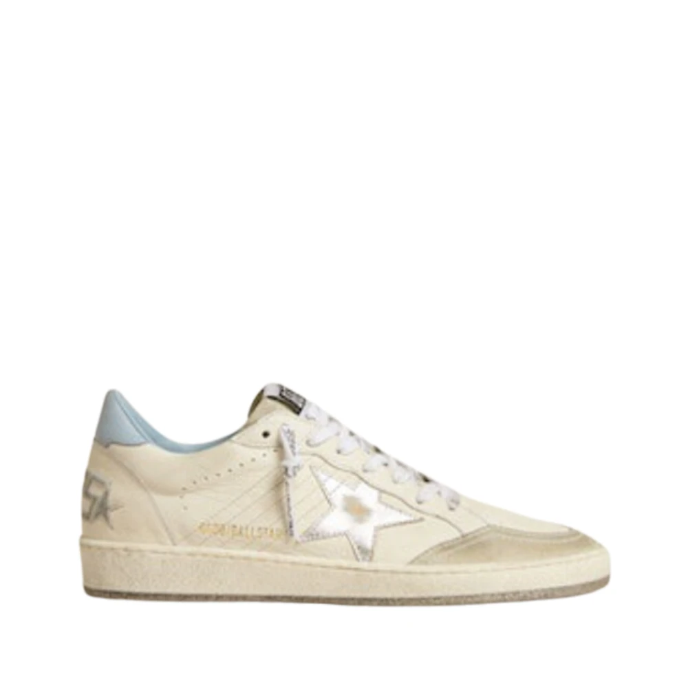 Golden Goose Zilveren Ster Sneakers Leer Dames Schoenen Beige