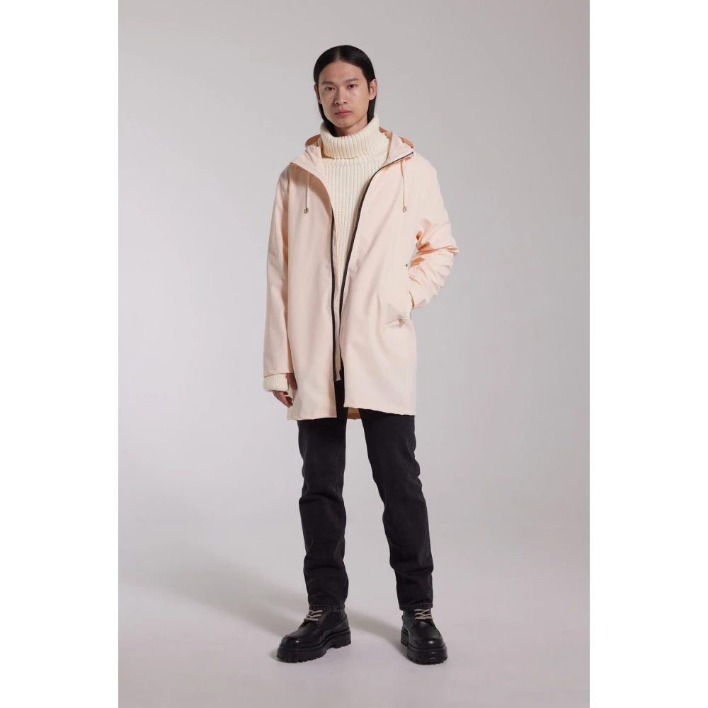 Stutterheim Lichtgewicht Waterdichte Rits Regenjas Orange Heren