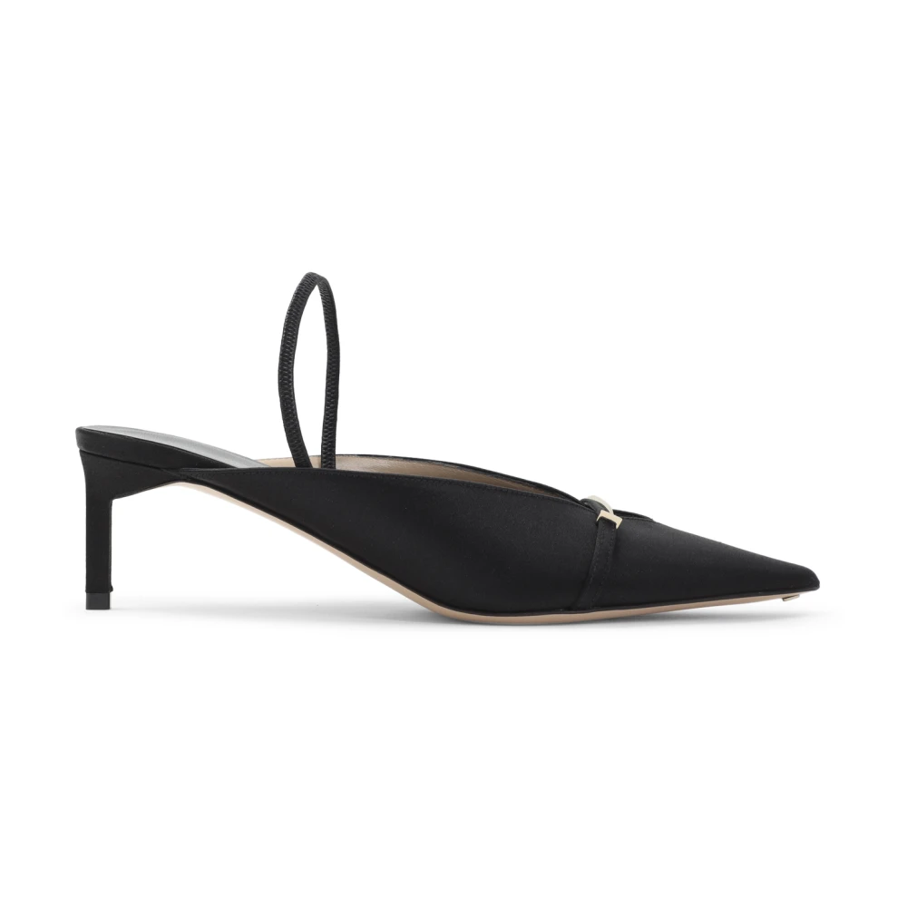 Tom Ford Women's Black Satin Mules - Heeled Mules - 7 Uk - Shoes