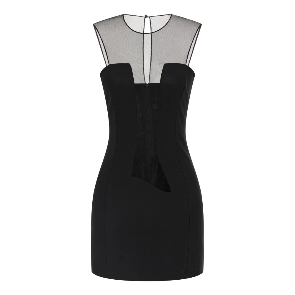 Nensi Dojaka Black Tulle Insert Dress - Female - Short Dresses - S - Dresses