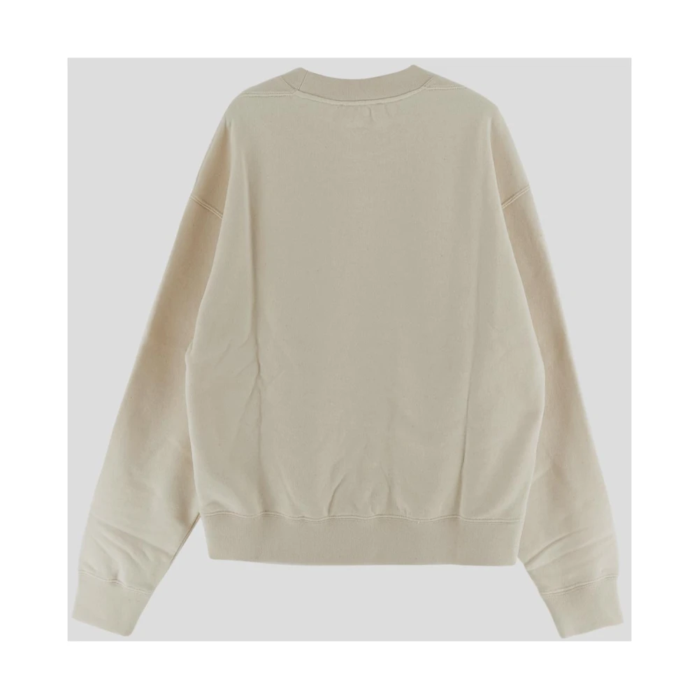Jil Sander Katoenen Logo Sweatshirt Beige Dames