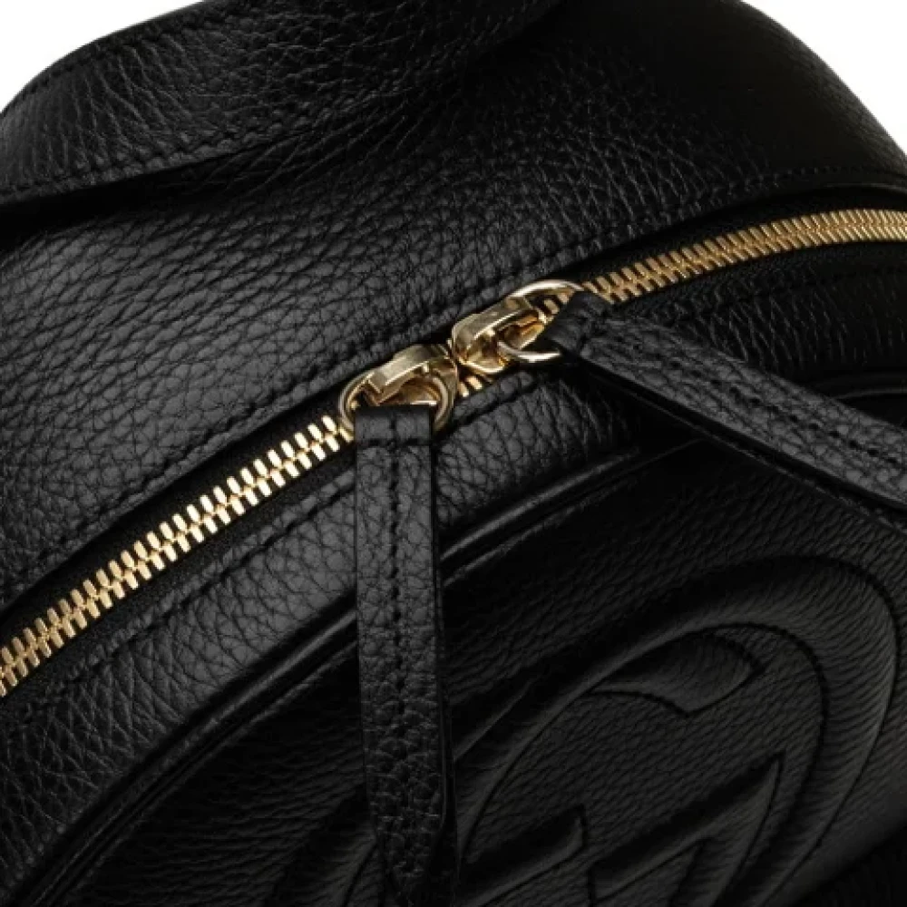 Gucci Vintage Pre-owned Leather backpacks Black Dames