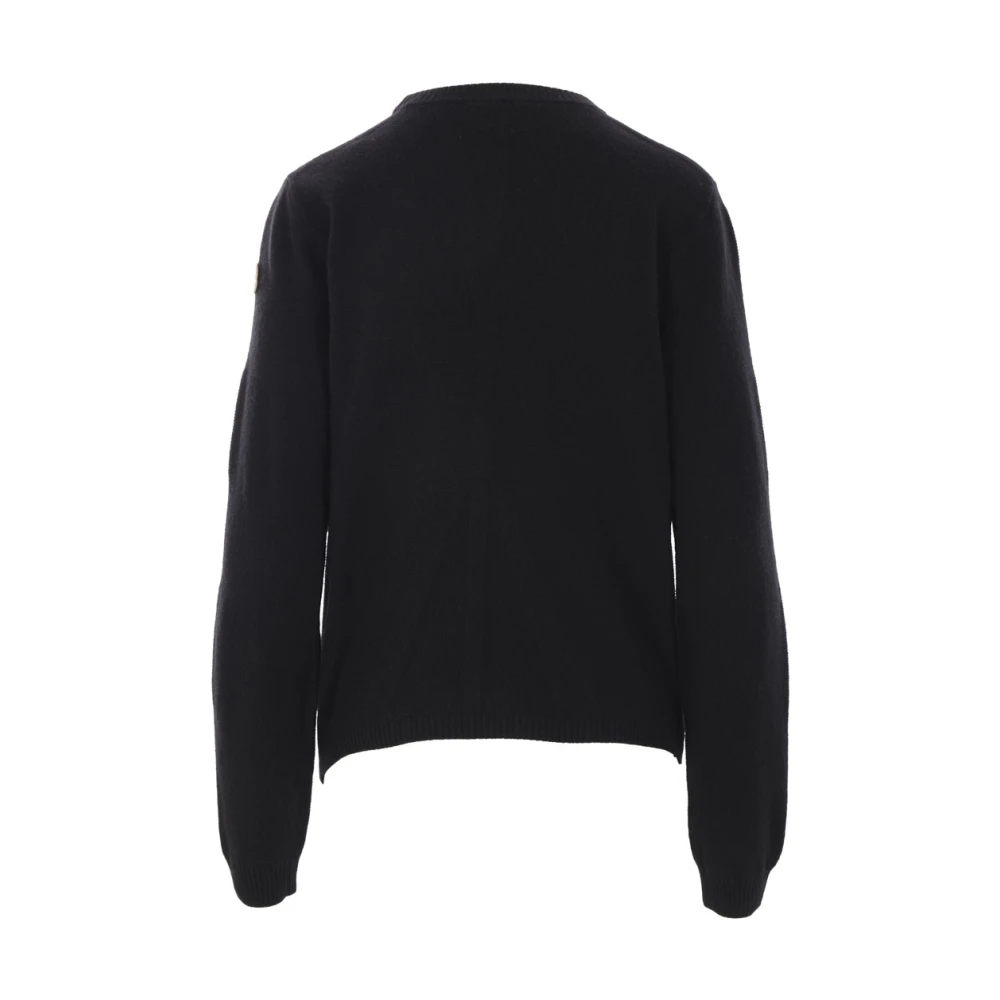 Moncler Grafische Wol Kasjmier Trui Zwart Black Dames