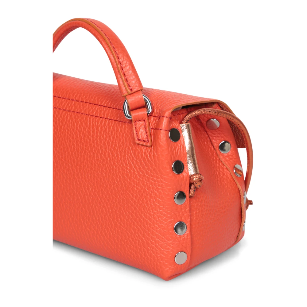 Zanellato Oranje Leren Tas met Metalen Sluiting Orange Dames