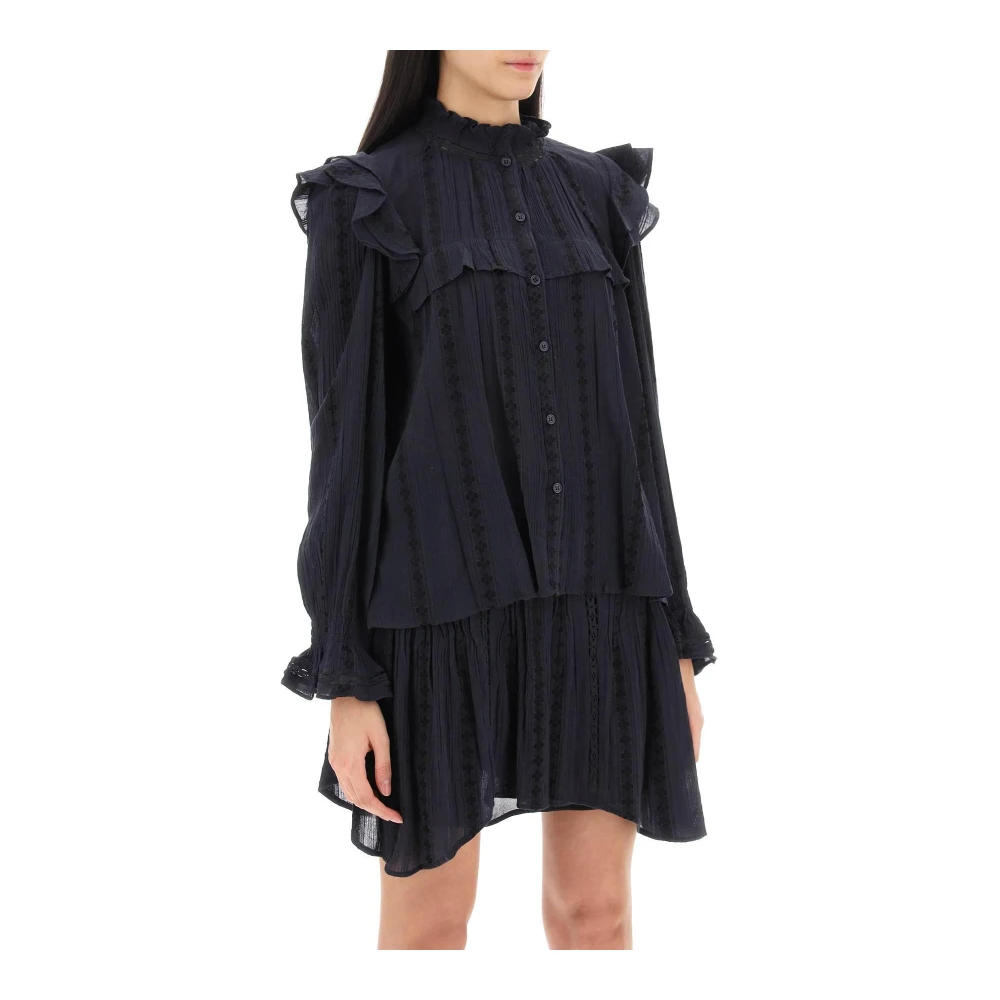 Isabel Marant Étoile Jatedy Shirt met Jacquard Details Black Dames