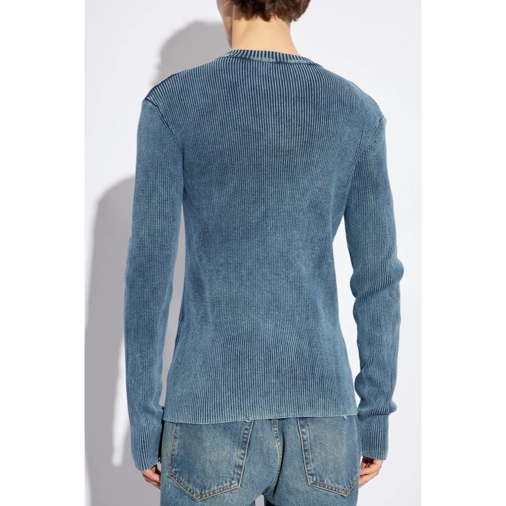 Diesel Lange mouwen T-shirt K-Darin-D Blue Heren